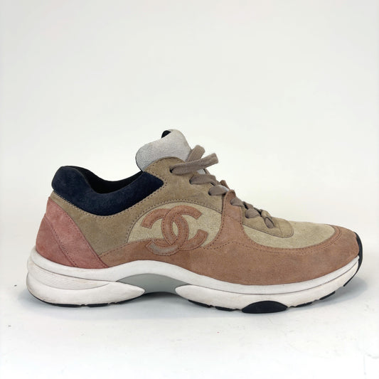 Chanel Brown Interlocking C Trainers