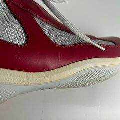 Prada America's Cup Burgundy Sneakers Size 9.5