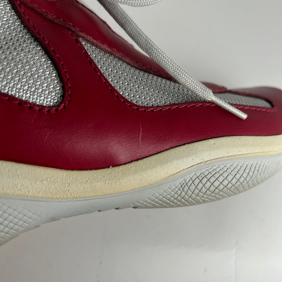 Prada America's Cup Burgundy Sneakers Size 9.5