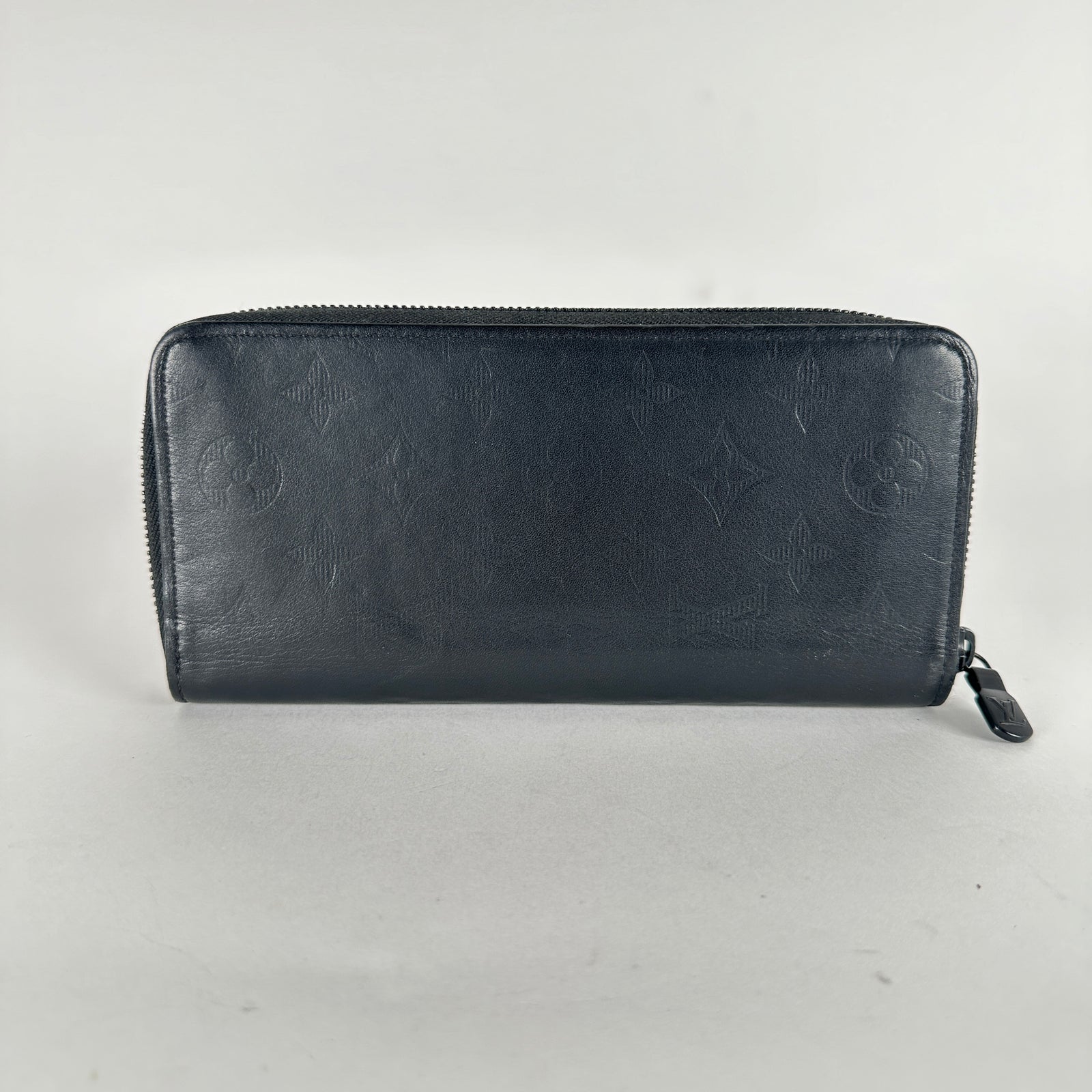 Louis Vuitton Black Shadow Monogram Zippy Wallet