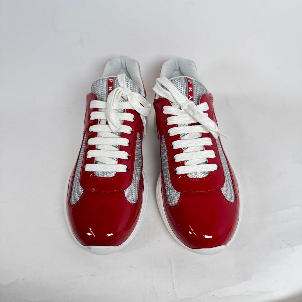 Prada Red/White Patent Leather Cups Size 9