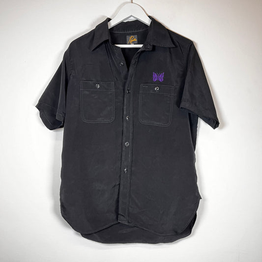 Needles Black Camp Button Up Shirt Size S