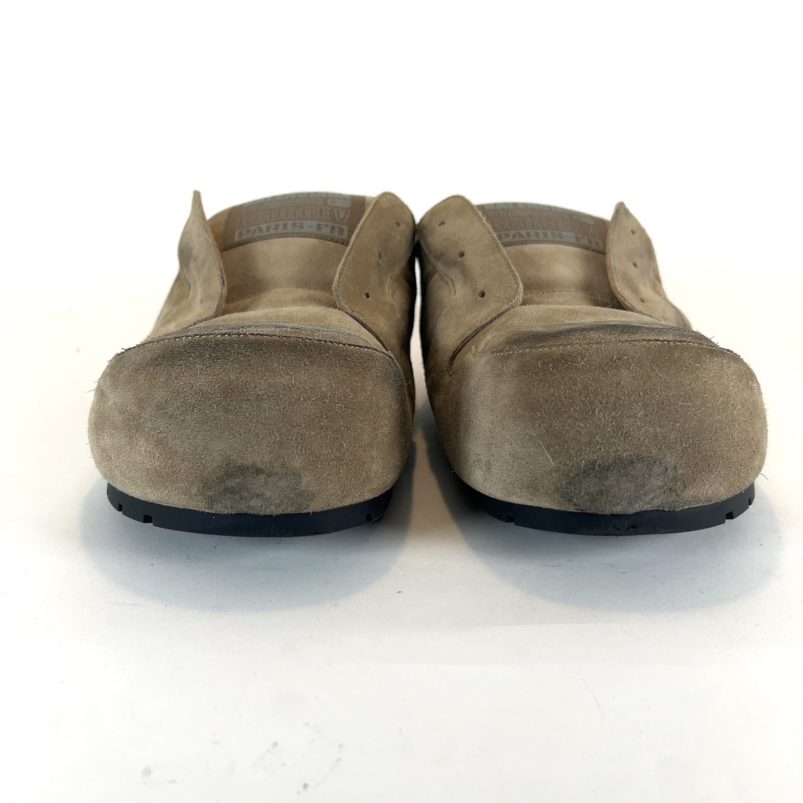 Balenciaga Worn Out Suede Dumbo Mules