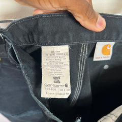 Carhartt Vintage Black Distressed Double Knee Carpenter Pants 001