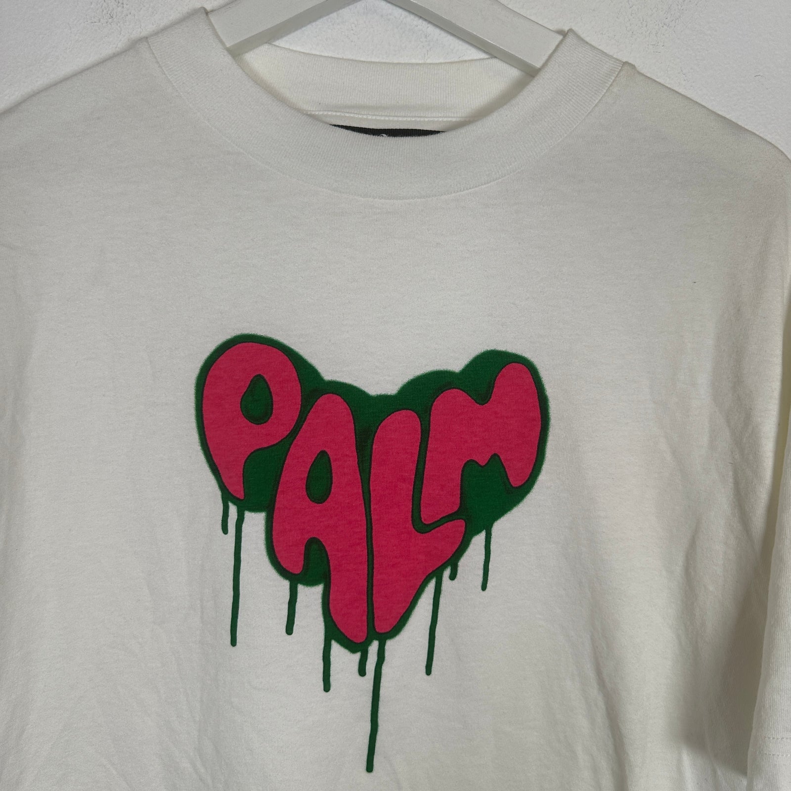 Palms Angels Palm Heart Graphic White T-Shirt Size M