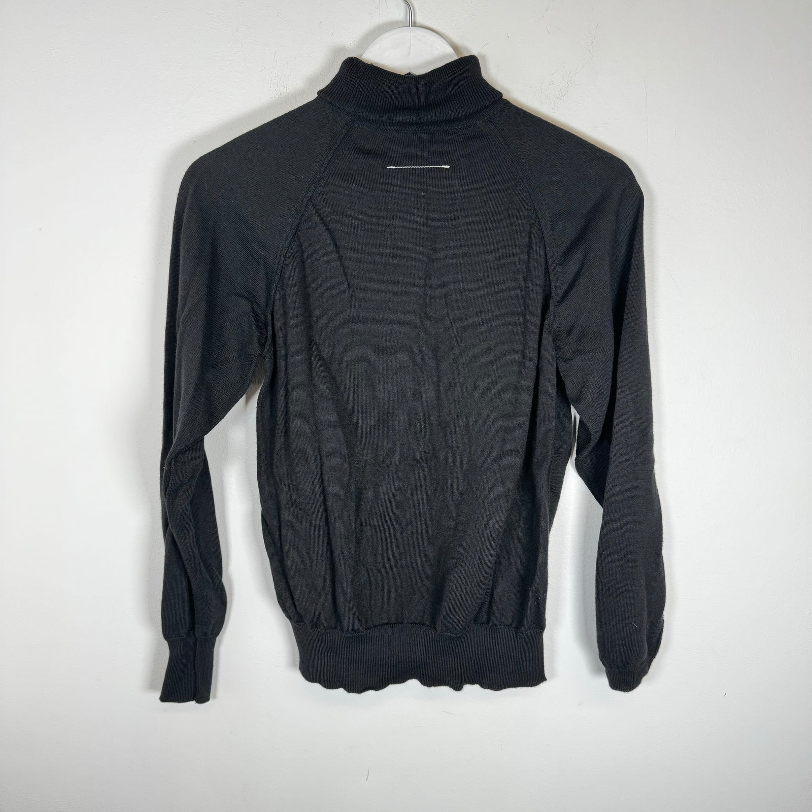 MM6 Maison Margiela Black Turtleneck Knit Sweater Size S