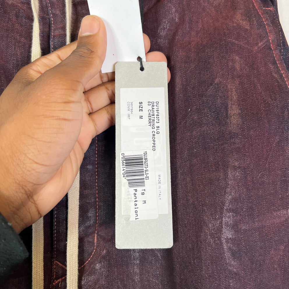 Rick Owens DRKSHDW Cherry Waxed Cropped Pants