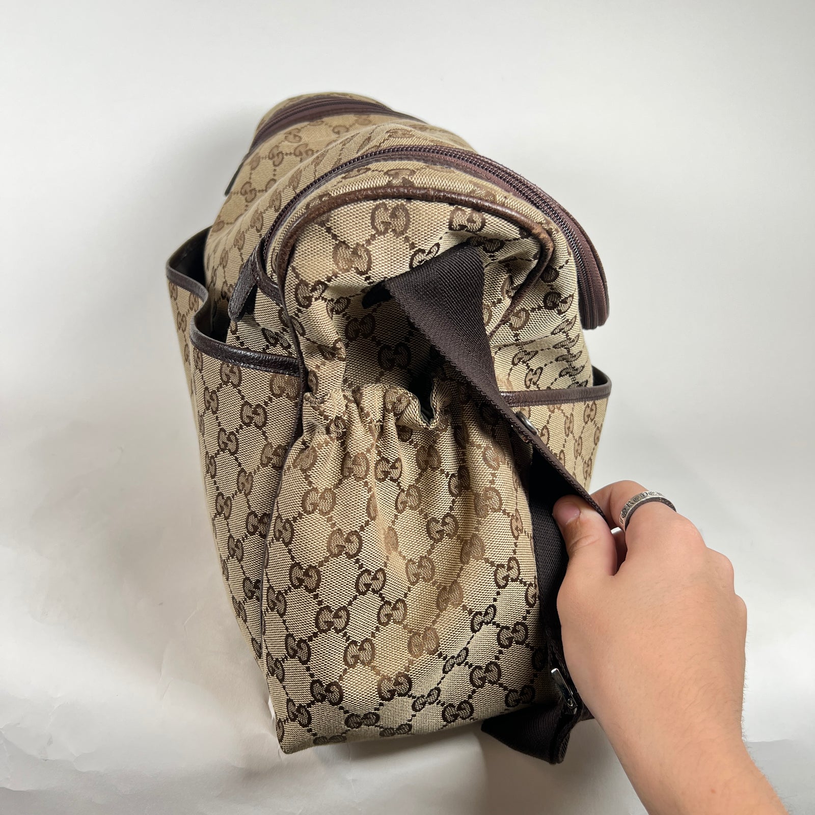 Gucci GG Canvas Diaper Bag