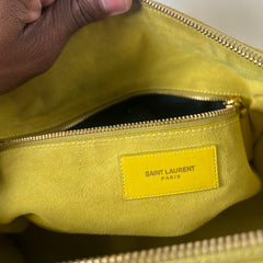 Saint Laurent Yellow Calfskin Leather Classic Baby Duffle Bag