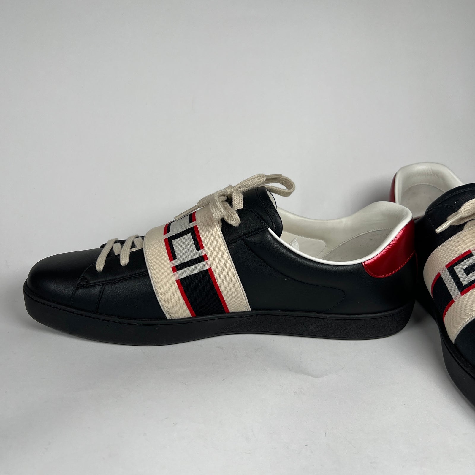 Gucci Ace Stripe Leather Sneaker Size 12