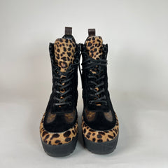 Louis Vuitton Monogram Jungle Platform Desert Boots Size 37