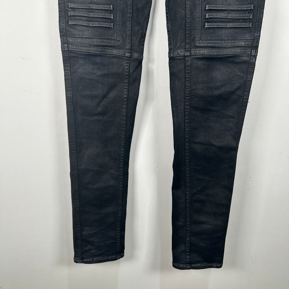 Rick Owens Black Nagakin Wax Tyrone Detroit Denim Size S