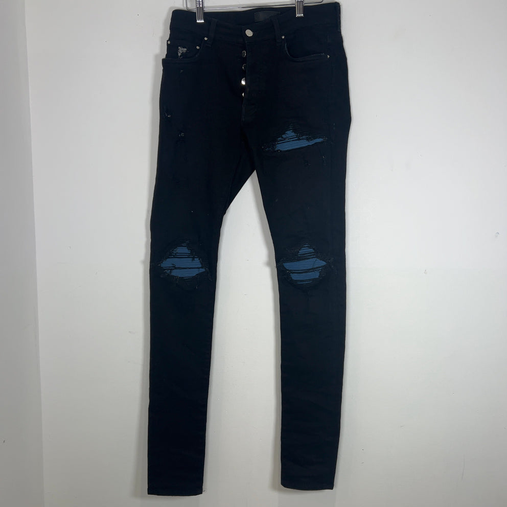 Amiri MX1 Cracked Denim Jeans