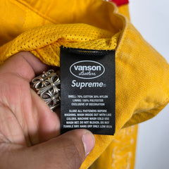 Supreme x Vanson Leathers Yellow Cordura Jacket Size M