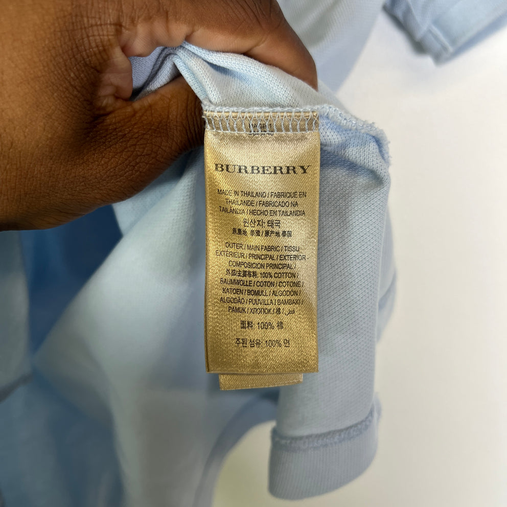 Burberry Light Blue Hatley Camo Polo Shirt