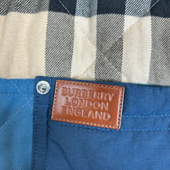Burberry Blue Henham Patchwork Multi Plaid Jacket Size M