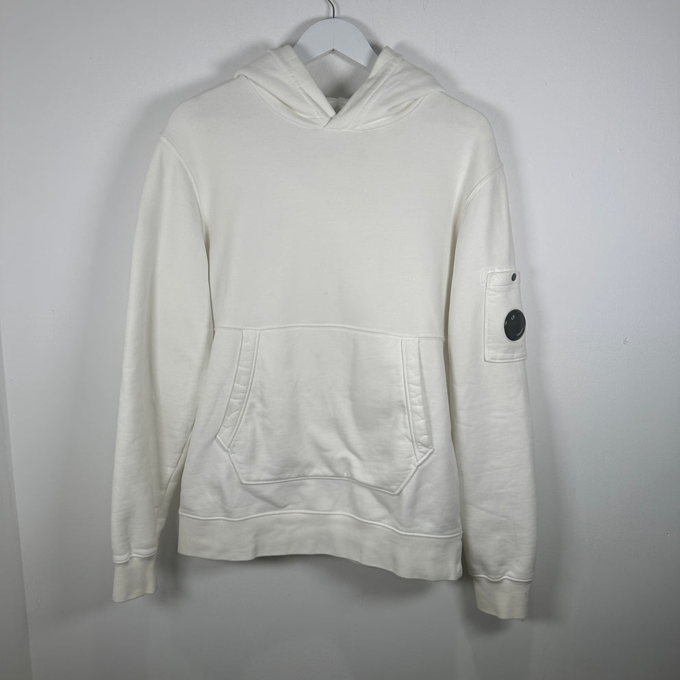 C.P. Company White Hoodie Size M