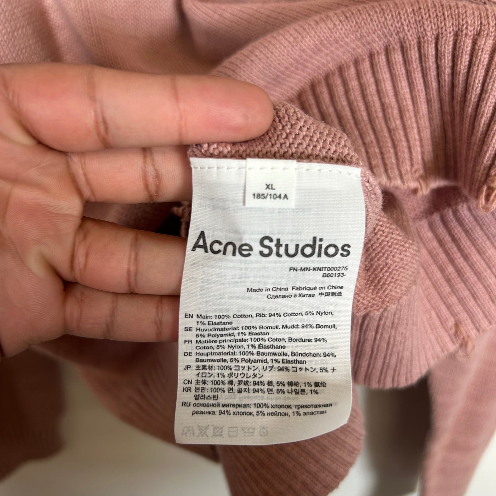 Acne Studios Pink Knit Sweater Size XL
