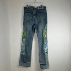 Who Decides War Mural Blue Jeans Size 36