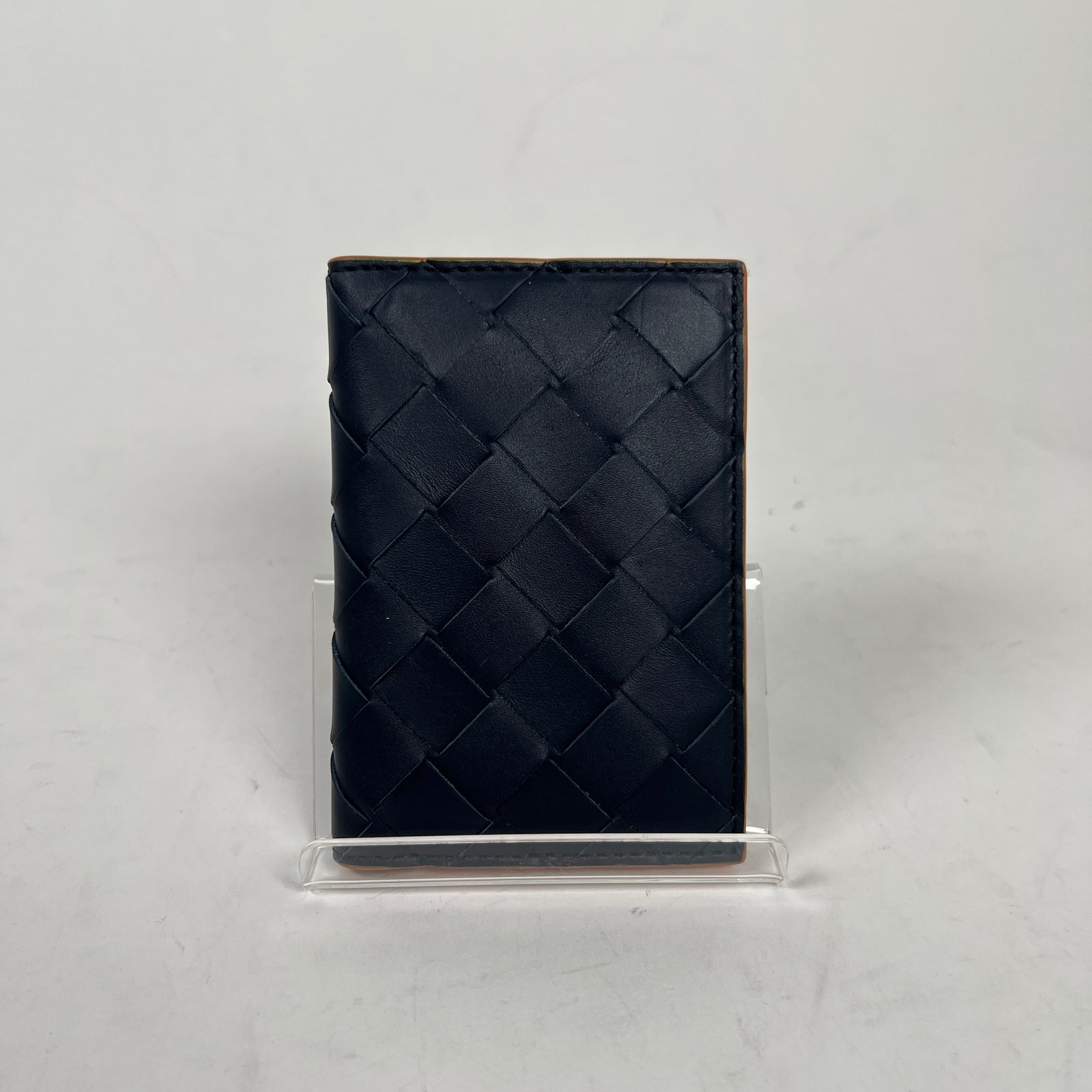 Bottega Veneta Navy/Orange Bi-Fold Wallet