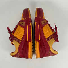 Louis Vuitton Trainer Low Red Orange Size 8.5 LV