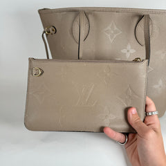 Louis Vuitton Taupe Monogram Empreinte MM Neverfull