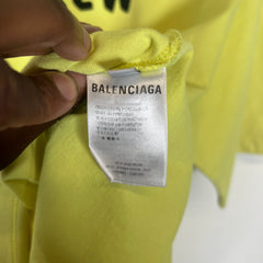 Balenciaga Neon Crew Logo T-Shirt Size XS