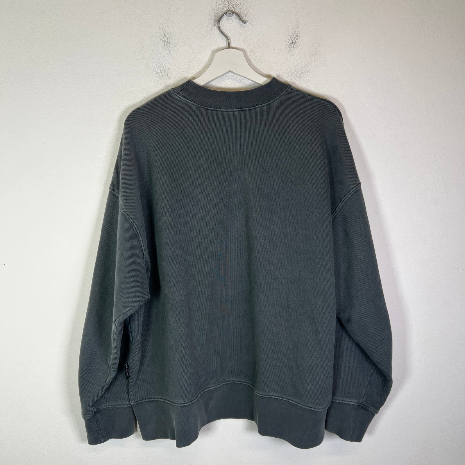 Palm Angels Washed Grey City Crewneck Sweatshirt