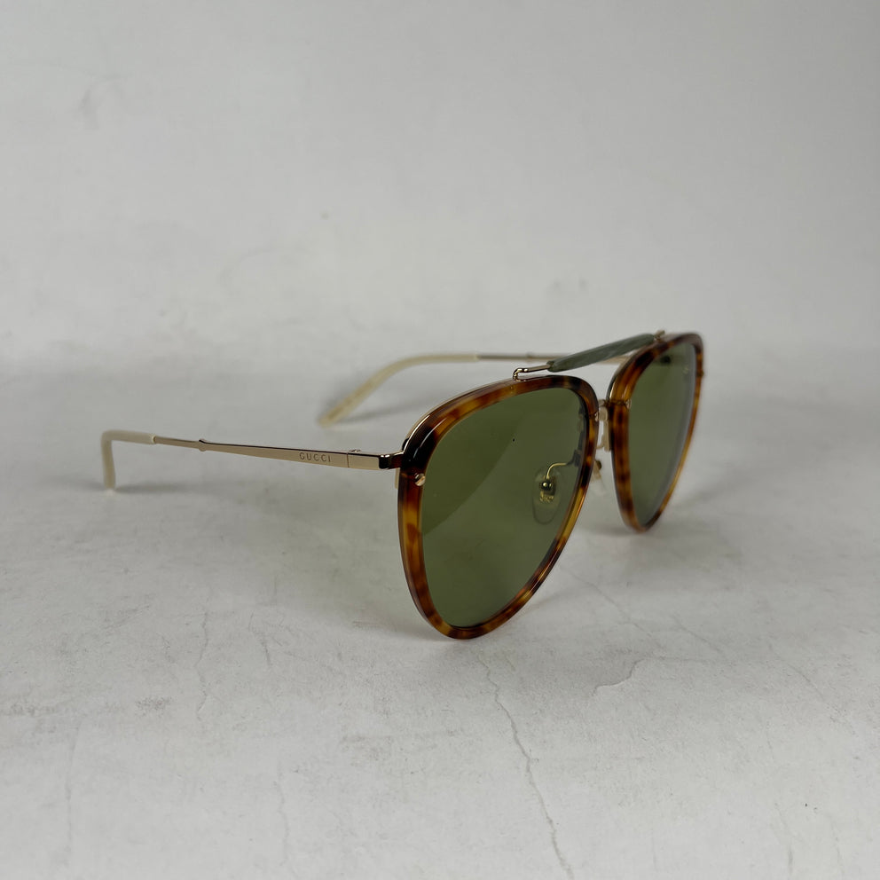 Gucci Tortoise/Green Sunglasses