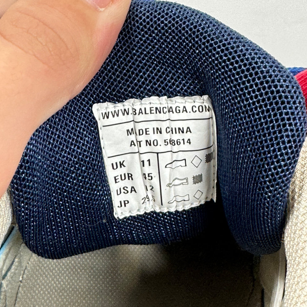 Balenciaga Blue/Red Track 2 Sneakers Size 45