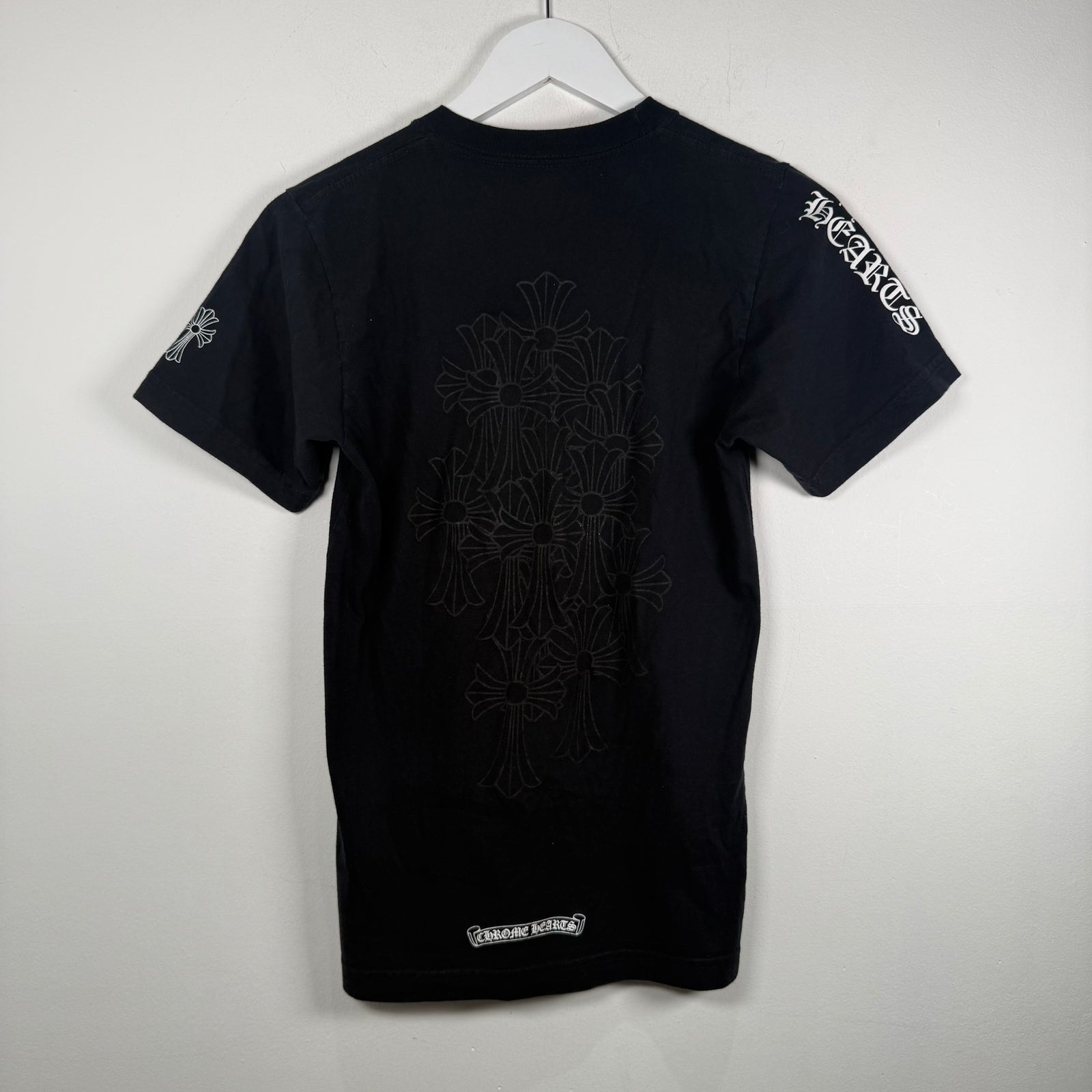 Chrome Triple Black Crosses Graphic T-Shirt Size XS