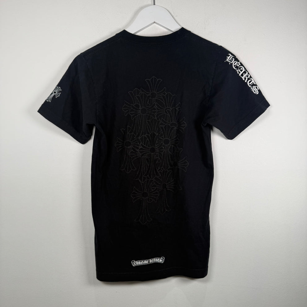 Chrome Triple Black Crosses Graphic T-Shirt Size XS