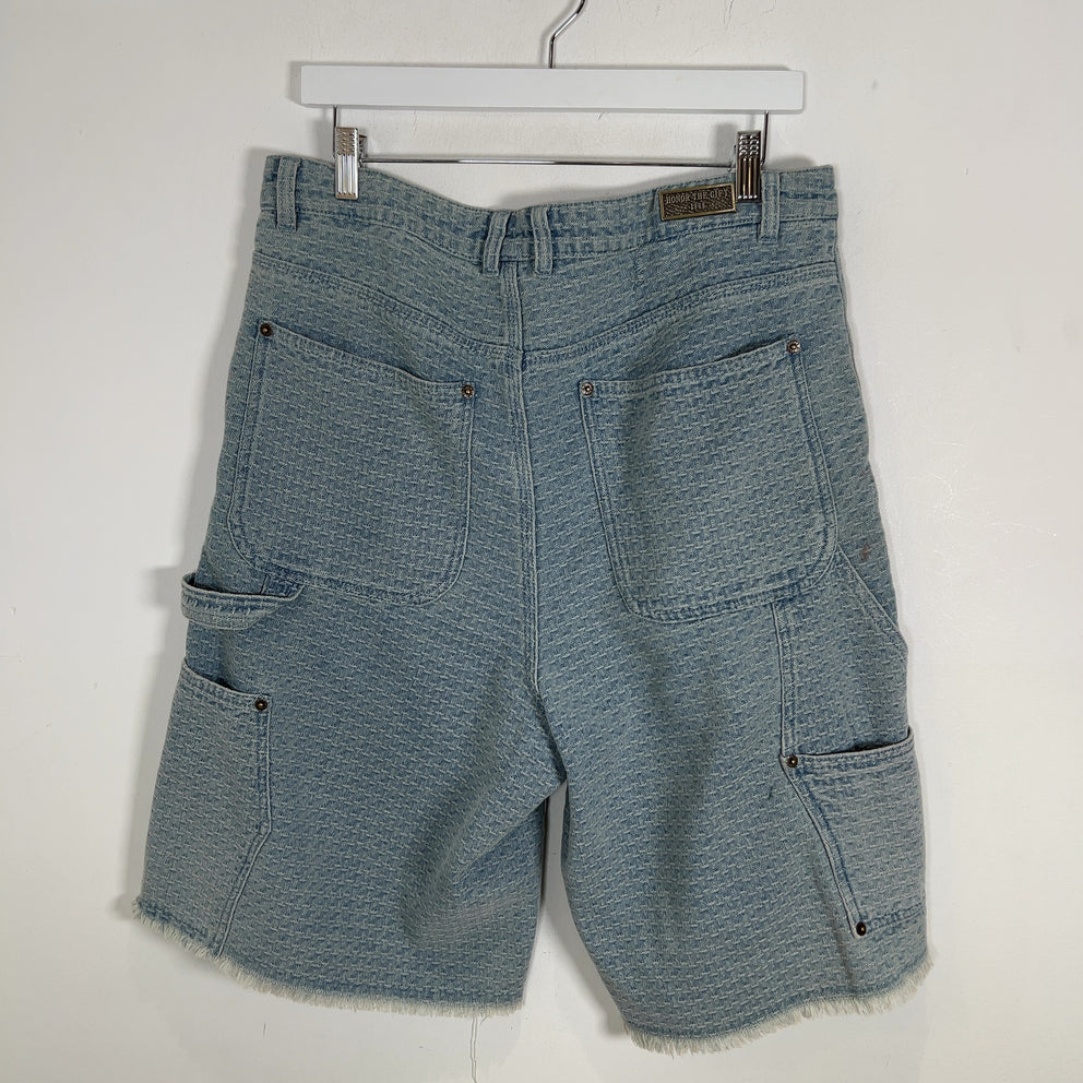 Honor The Gift Cross Stitch Denim Carpenter Shorts