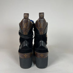 Louis Vuitton Monogram Jungle Platform Desert Boots Size 37