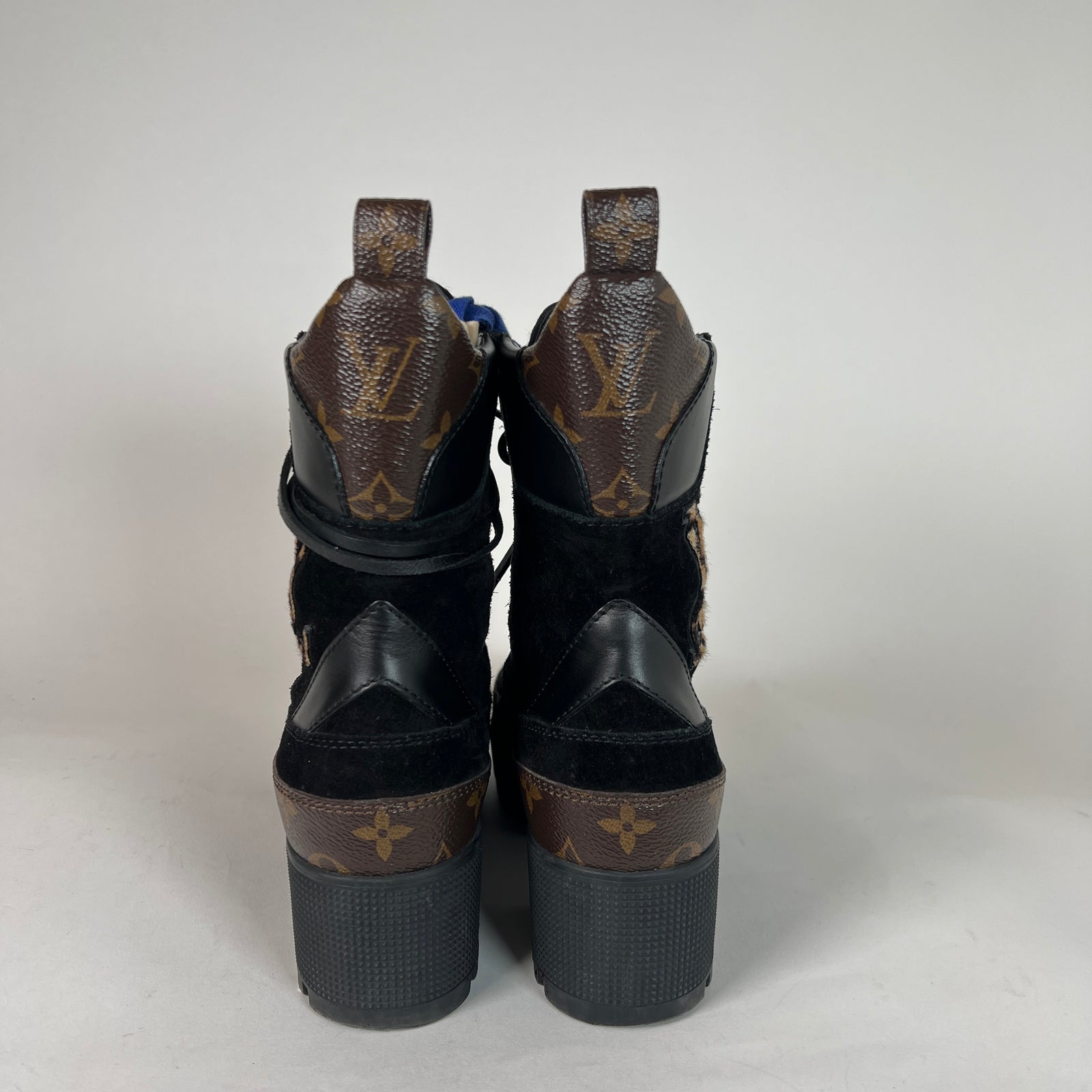 Louis Vuitton Monogram Jungle Platform Desert Boots Size 37