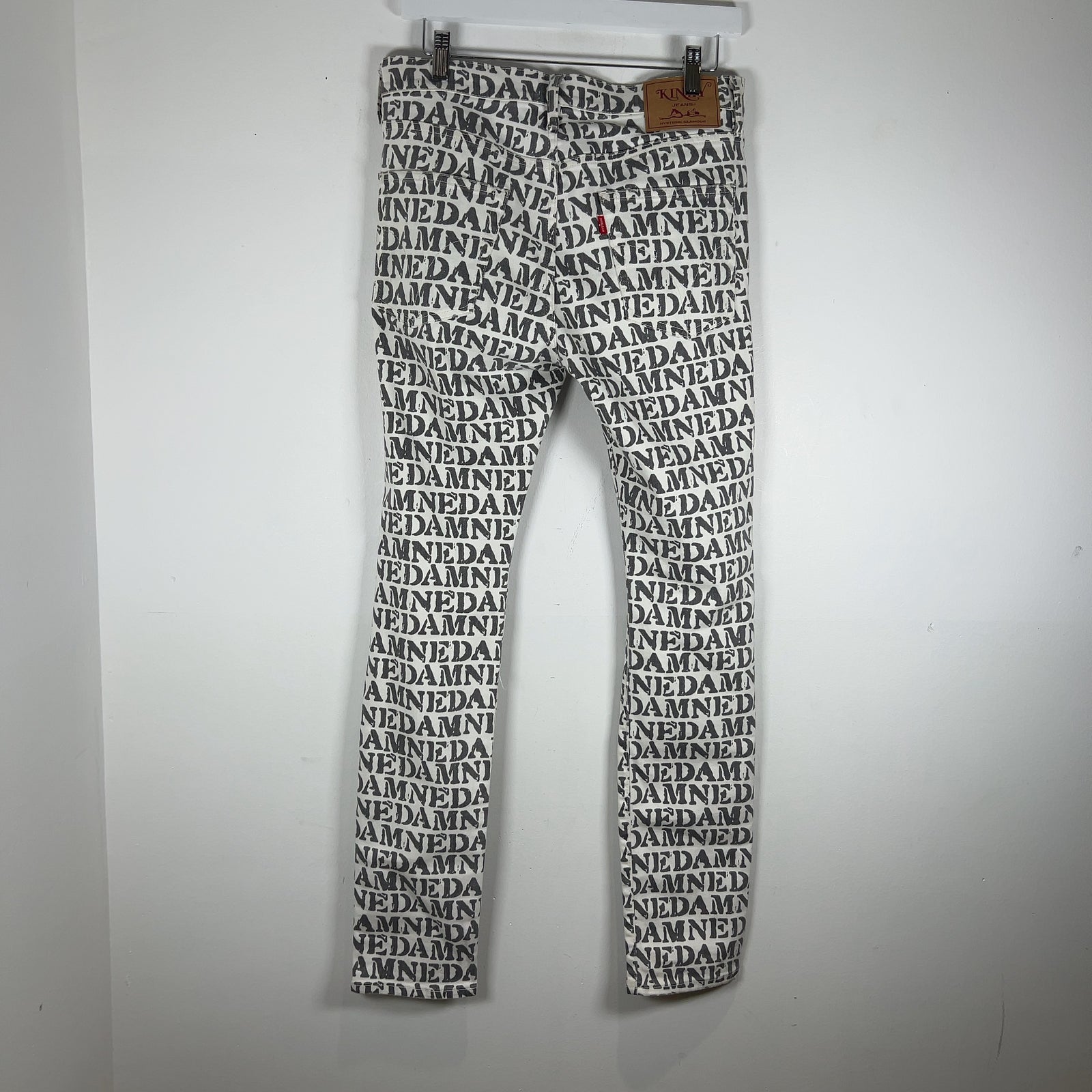 Hysteric Glamour 'Damned' Allover Script Jeans