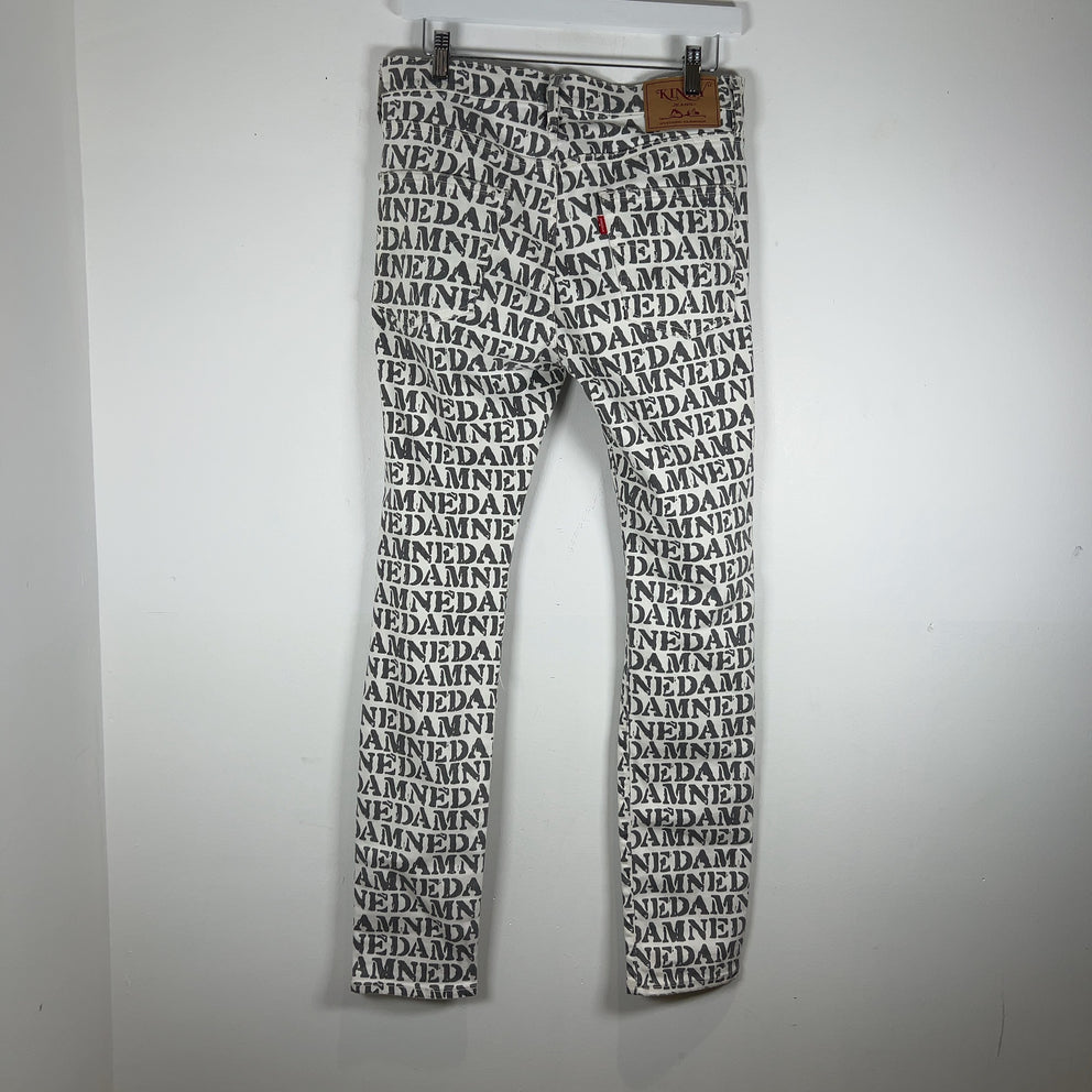Hysteric Glamour 'Damned' Allover Script Jeans
