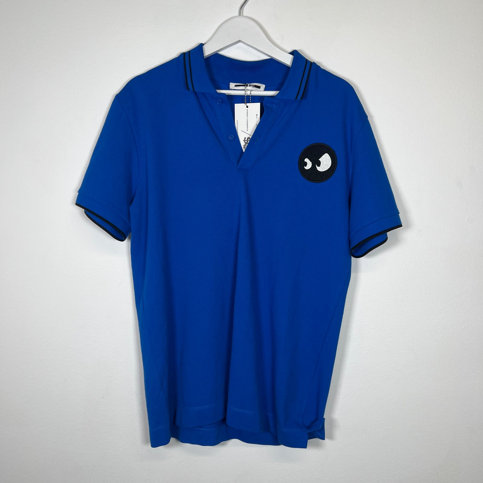 Alexander McQueen MCQ Blue Polo Shirt Size M