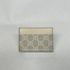 Gucci Beige GG Supreme Card Holder