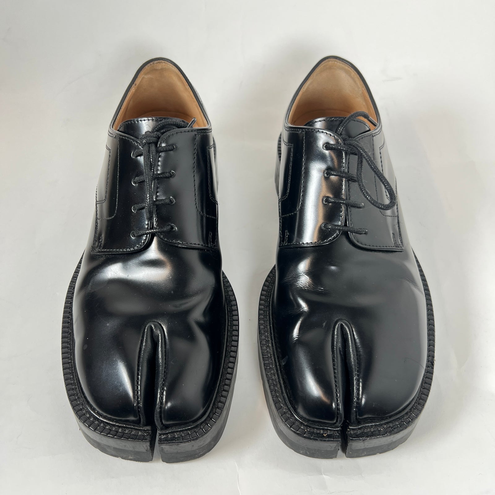 Maison Margiela Black Tabi Derbys Size 38