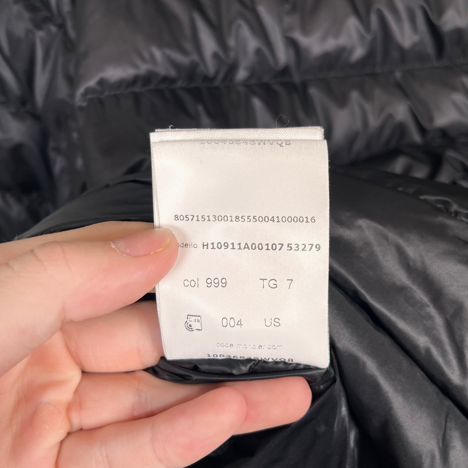 Moncler Black Benamou Down Jacket Size XXL