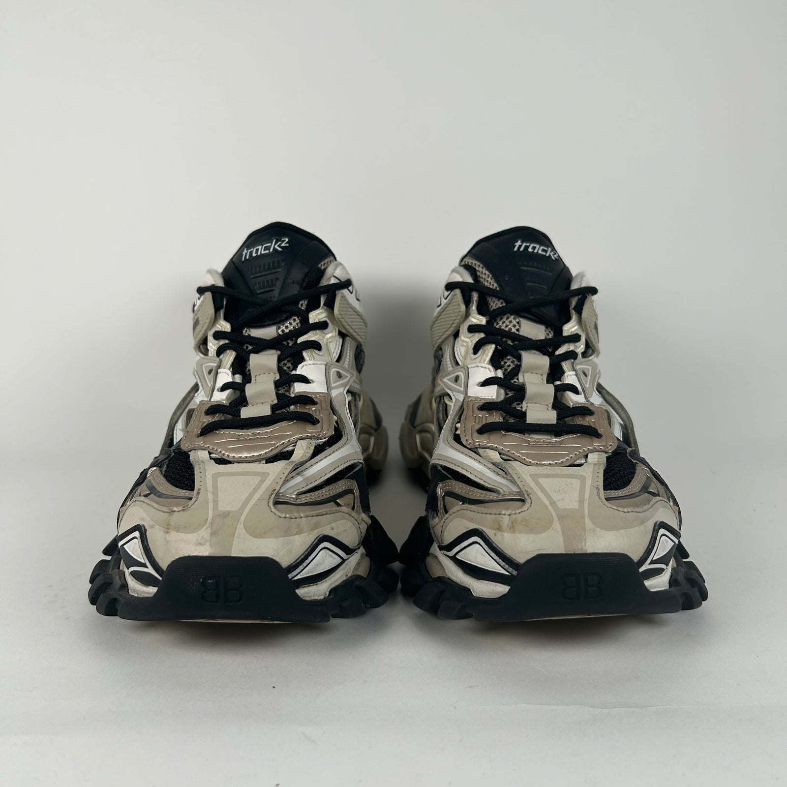 Balenciaga Beige/Black Track 2 Sneaker Size 12