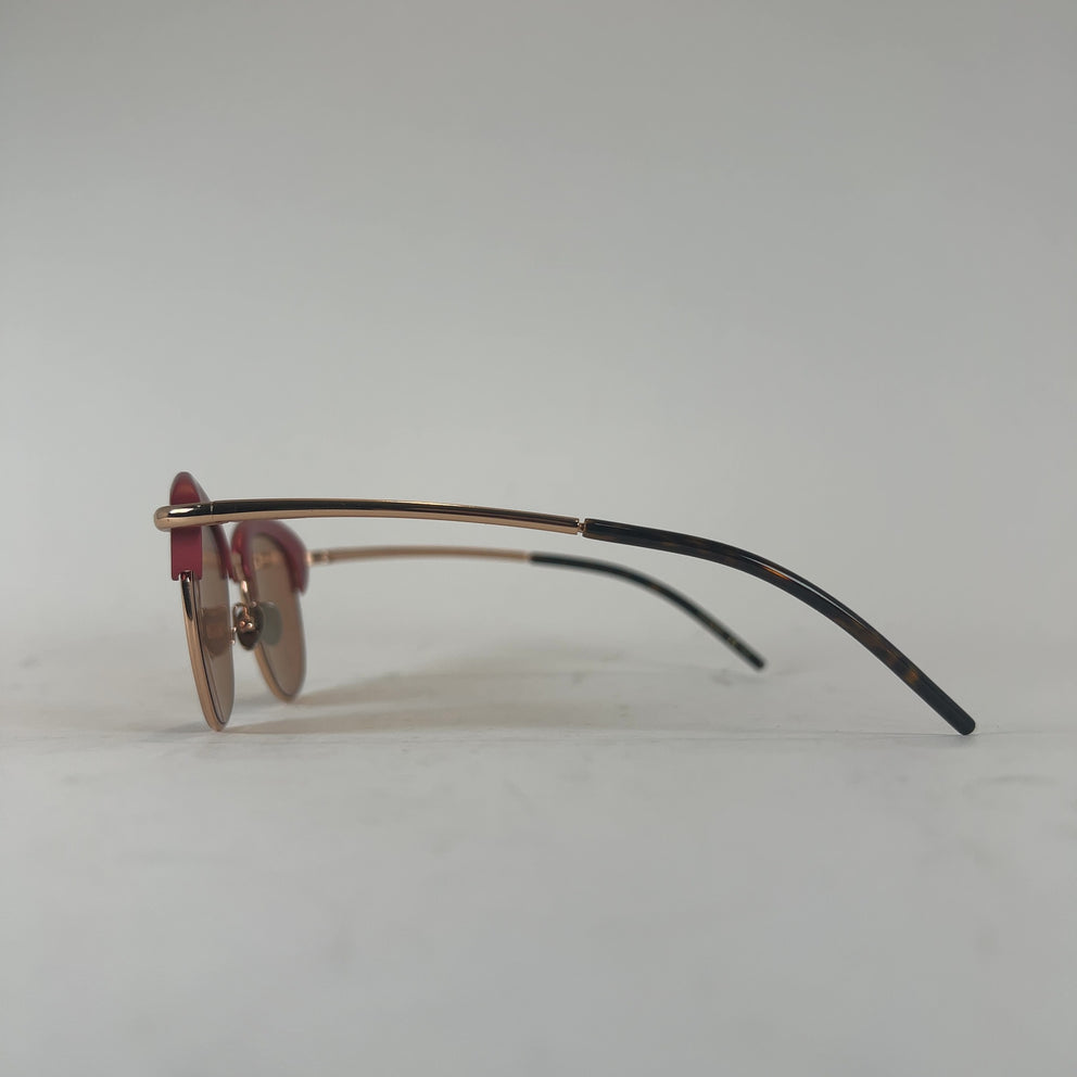 Pomellato Raspberry Wire Frame Sunglasses