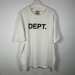 Gallery Dept White 'Dept' T-Shirt Size XL