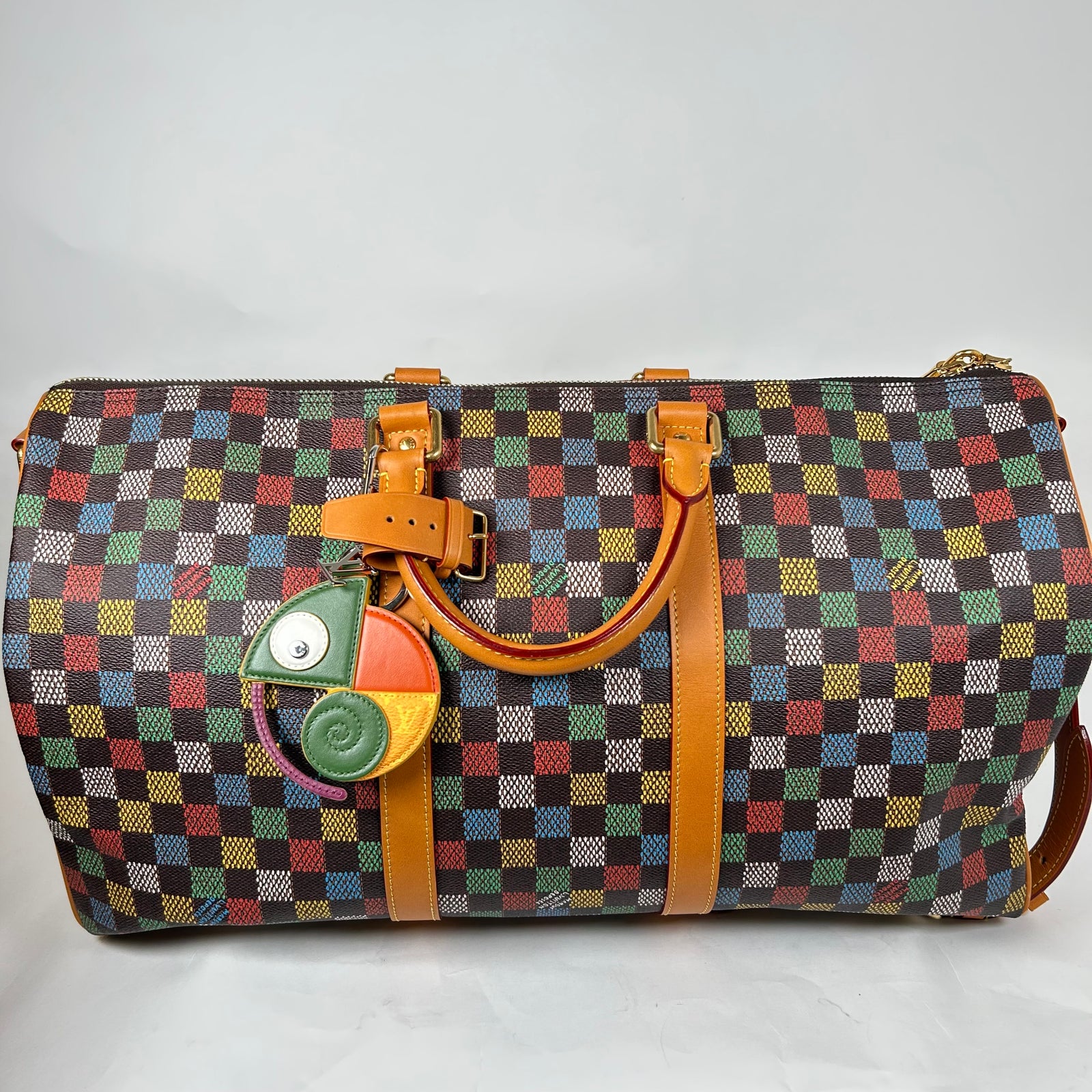 Louis Vuitton Multicolor 'LV-Vers' Damier Keepall Bandouliere 50