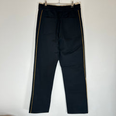 Rhude Black Side-Stripe Canvas Track Pants Size L