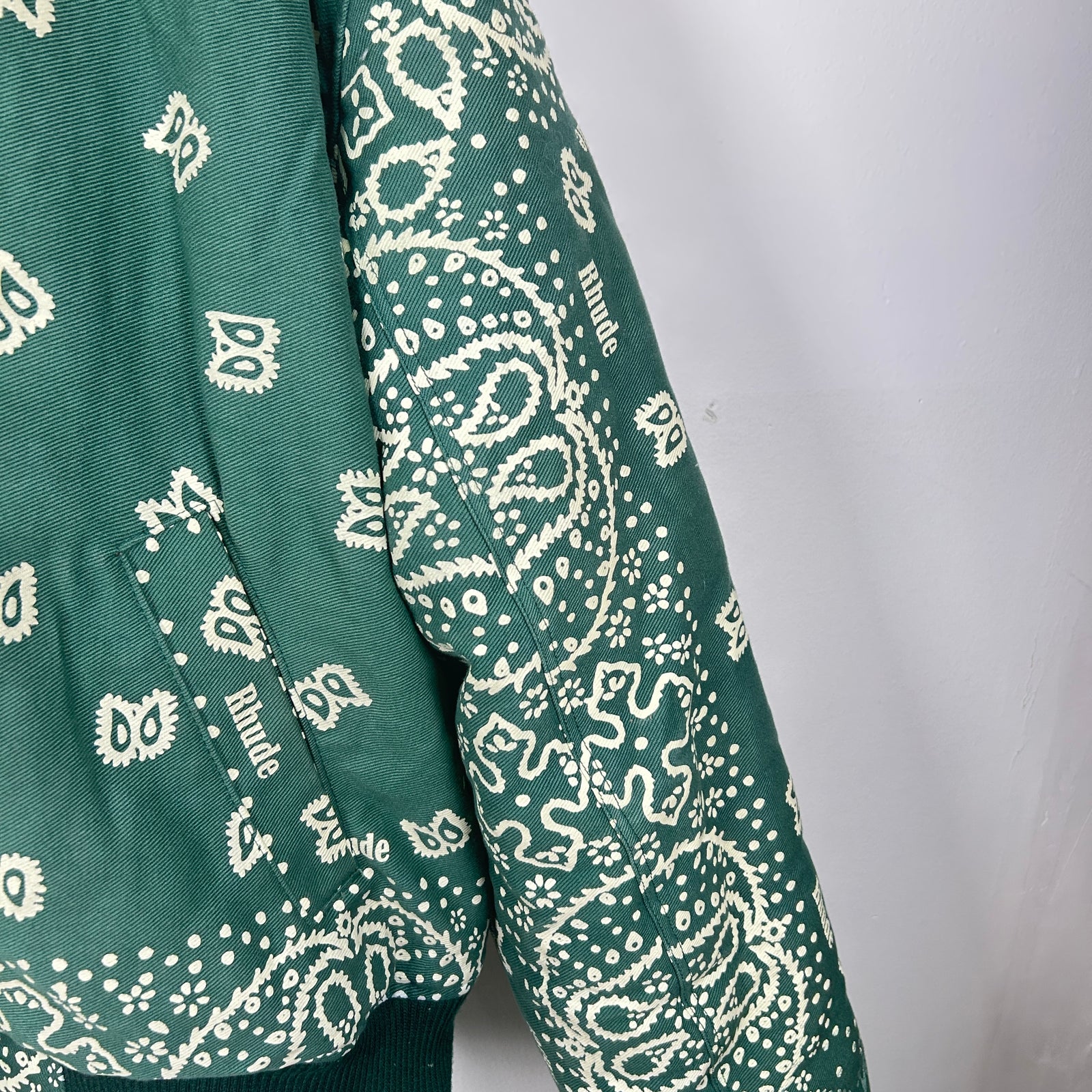 Rhude Paisley Bandana Puffer Jacket Size L