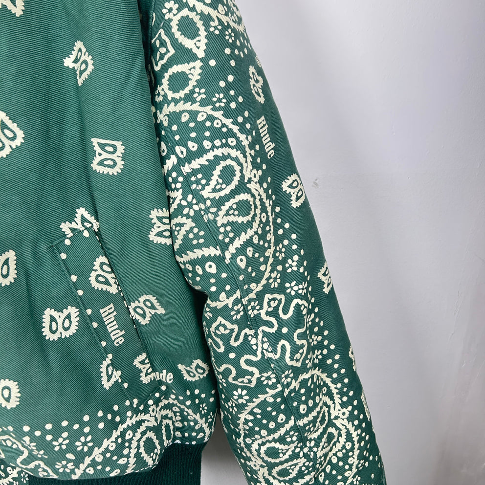Rhude Paisley Bandana Puffer Jacket Size L