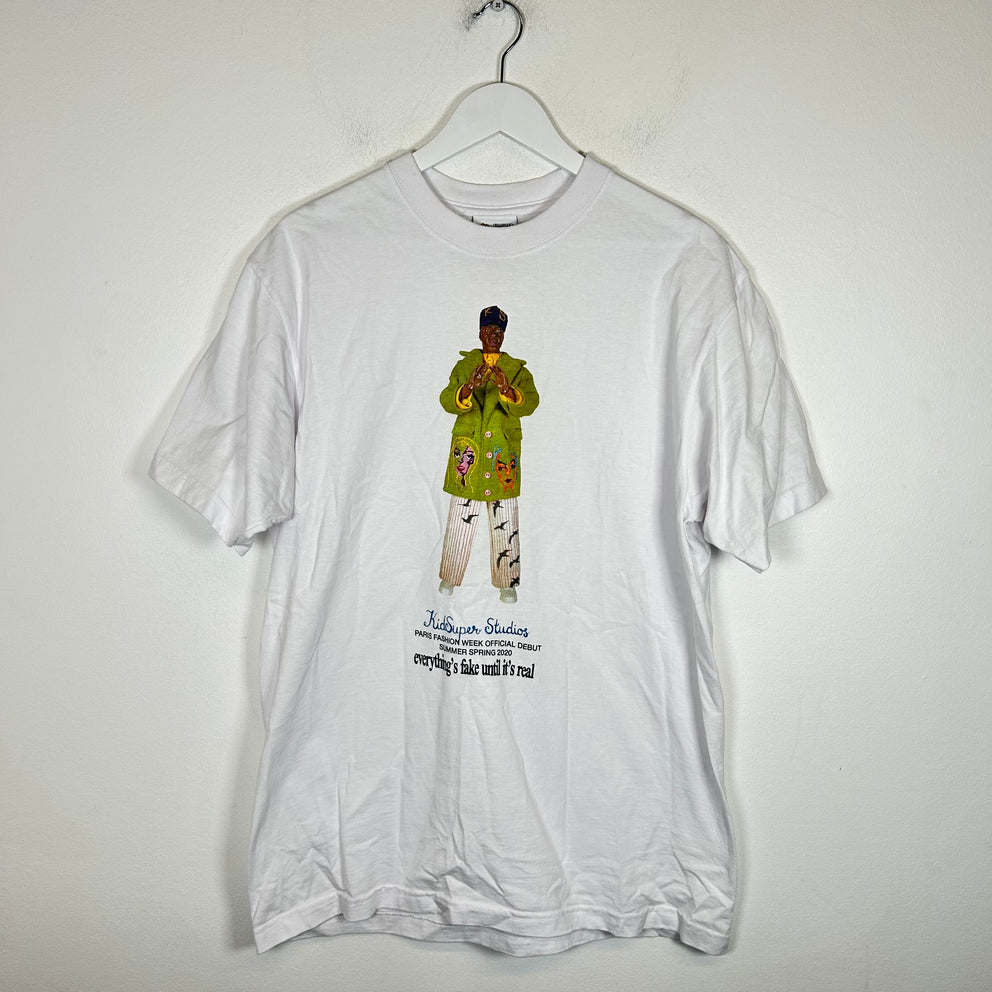 Kid Super White PFW T-shirt Size L