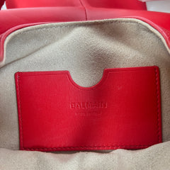 Balmain SS22 Red Calfskin Small Major Shoulder Bag